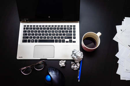 Business concept, laptop and other objects in Bucharest, Romania, 2021のeditorial素材