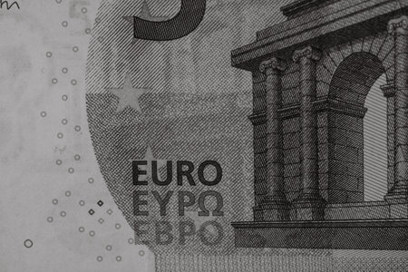 Money black and white. Detail of money