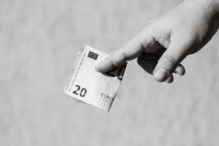 Money euro coins and banknotesの写真素材