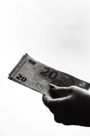 Money euro coins and banknotesの写真素材