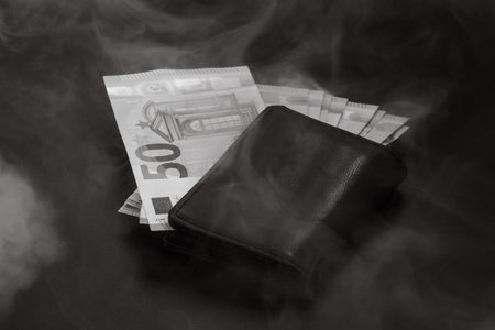 Money euro coins and banknotes