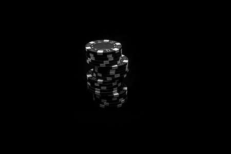 Poker chips, money and gambleの写真素材