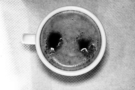 Black coffee cup. Breakfast coffee conceptの写真素材