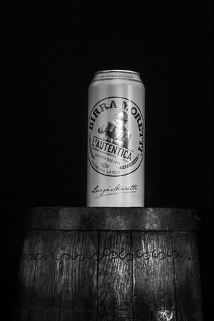 Birra Moretti beer. Bucharest, Romania, 2022のeditorial素材