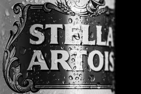 Stella Artois beer can. Bucharest, Romania, 2022のeditorial素材