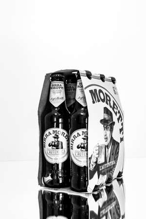 Birra Moretti beer. Bucharest, Romania, 2022のeditorial素材