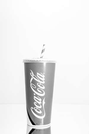 Classic Coca-Cola can. Bucharest, Romania, 2022のeditorial素材