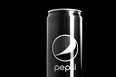 Classic Pepsi can. Pepsi soft drink. Bucharest, Romania, 2022のeditorial素材