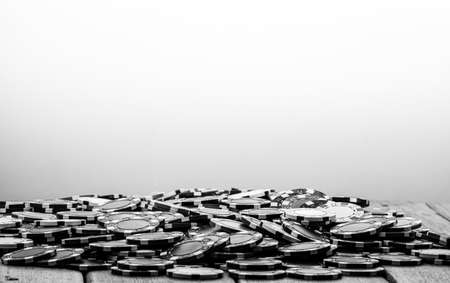 Poker chips, money and gambleの写真素材