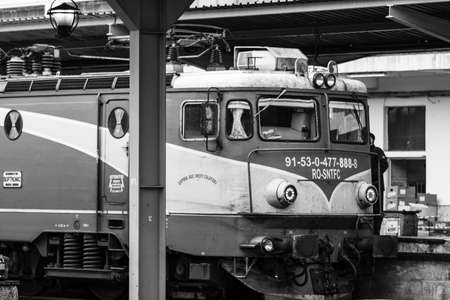 Train at Bucharest North Railway Station (Gara de Nord Bucharest) Romania, 2022のeditorial素材