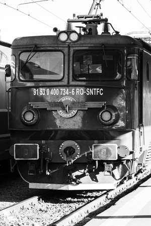 Train at Bucharest North Railway Station (Gara de Nord Bucharest) Romania, 2022のeditorial素材