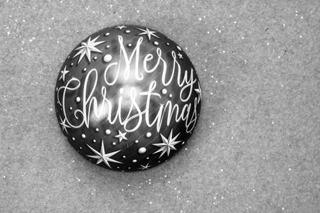 Decorated Christmas ornaments and blurred lights