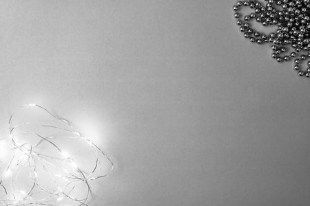 Decorated Christmas ornaments and blurred lights