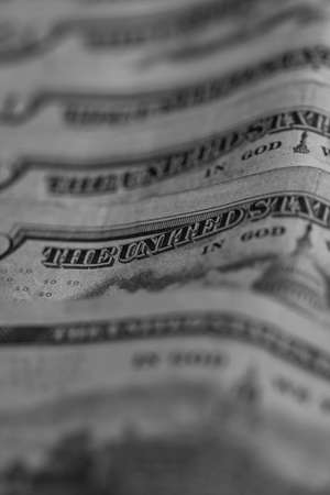 Money banknotes, US dollars. US inflation and economy conceptの写真素材