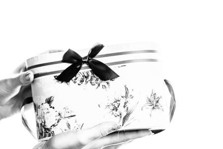 Decorated Christmas ornaments and blurred lightsの写真素材