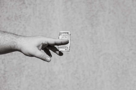 American dollars money and photo of money. USD currency exchangeの写真素材