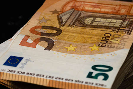 EURO currency. Europe inflation, EUR moneyの写真素材