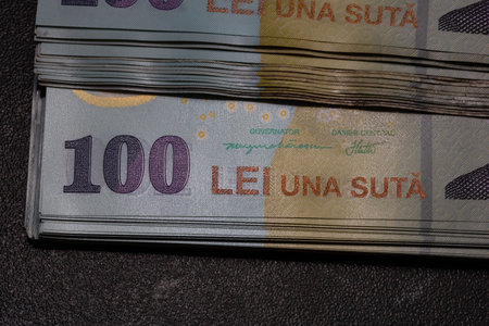 Romanian LEI currency. Europe inflation, LEI money