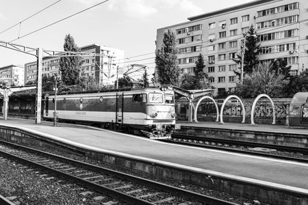Train at Bucharest North Railway Station (Gara de Nord Bucharest) Romania, 2022