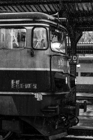 Train at Bucharest North Railway Station (Gara de Nord Bucharest) Romania, 2022のeditorial素材