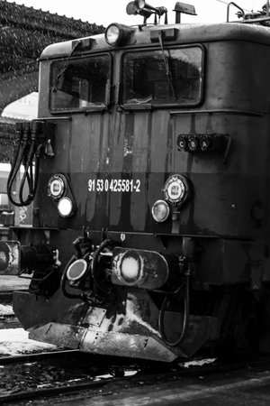 Train at Bucharest North Railway Station (Gara de Nord Bucharest) Romania, 2022