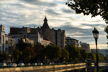 Car traffic, pollution, traffic jam in the morning and evening in the capital city of Bucharest, Romania, 2022のeditorial素材