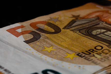 EURO currency. Europe inflation, EUR moneyの写真素材
