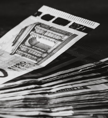 EUR European Union money. EURO money European Currencyの写真素材