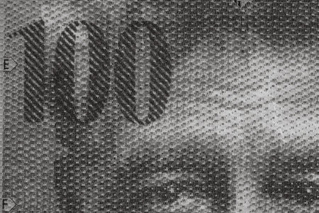 Close up macro detail of CHF money banknotes, detail photo of swiss franc. World money concept,...