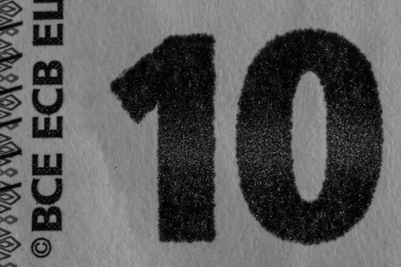 Close up macro detail of EURO money banknotes, detail photo of EURO. World money concept, inflation and economy conceptの写真素材