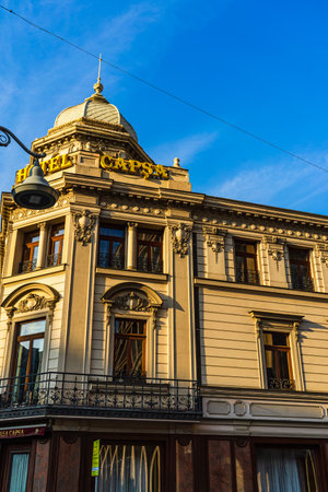 Hotel Capsa located on Victory Avenue in Bucharest, Romania, 2022のeditorial素材