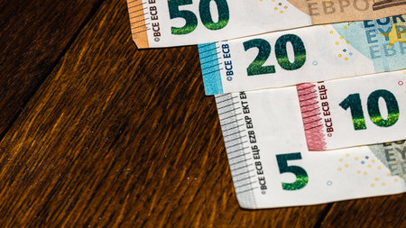 EURO currency. Europe inflation, EUR money. European Union curreny