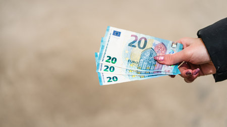 EURO currency. Europe inflation, EUR money. European Union currenyの写真素材