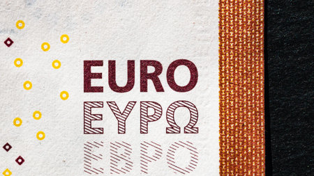 EURO currency. Europe inflation, EUR money. European Union curreny