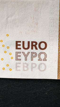 EURO currency. Europe inflation, EUR money. European Union curreny