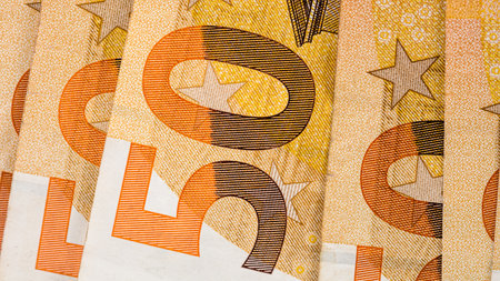 EURO currency. Europe inflation, EUR money. European Union currenyの写真素材