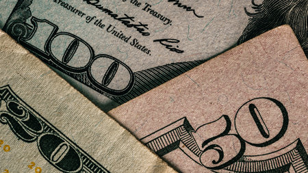 US dollar currency. USD inflation, US moneyの写真素材