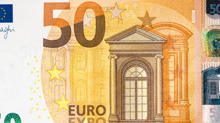 EURO currency. Europe inflation, EUR money. European Union currenyの写真素材