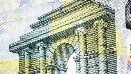 EURO currency. Europe inflation, EUR money. European Union currenyの写真素材