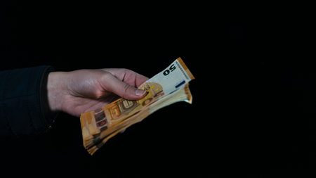 EURO currency. Europe inflation, EUR money. European Union currenyの写真素材