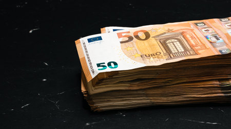 EURO currency. Europe inflation, EUR money. European Union currenyの写真素材