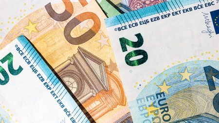 EURO currency. Europe inflation, EUR money. European Union currenyの写真素材