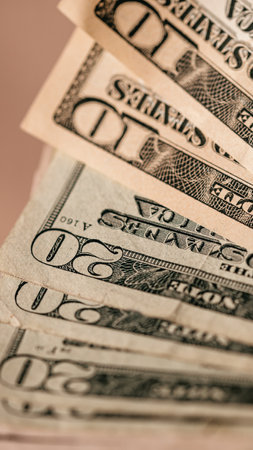 US dollar currency. USD inflation, US moneyの写真素材