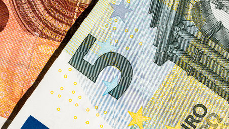 EURO currency. Europe inflation, EUR money. European Union currenyの写真素材