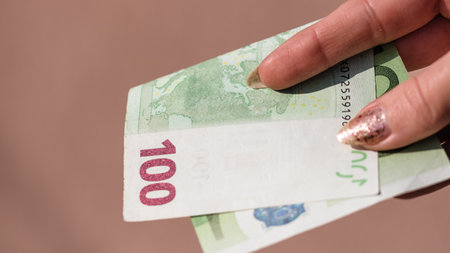 EURO currency. Europe inflation, EUR money. European Union currenyの写真素材