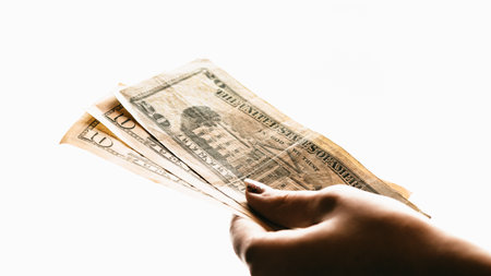 US dollar currency. USD inflation, US moneyの写真素材