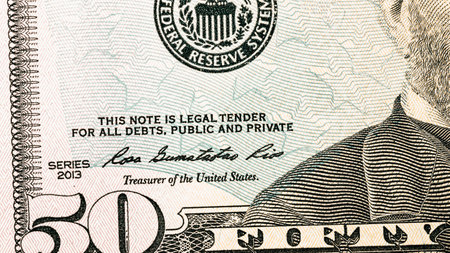 US dollar currency. USD inflation, US moneyの写真素材