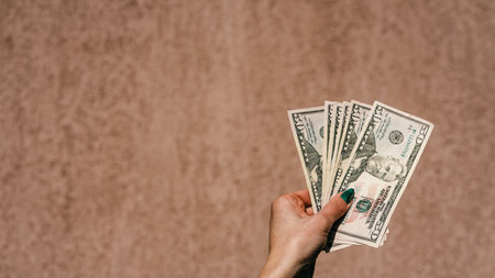 US dollar currency. USD inflation, US moneyの写真素材