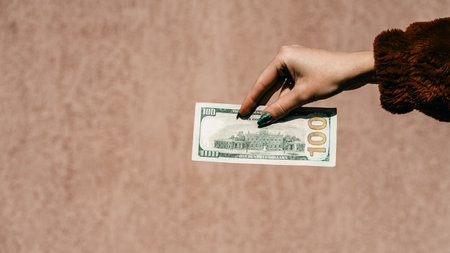 US dollar currency. USD inflation, US moneyの写真素材