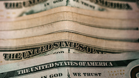 US dollar currency. USD inflation, US moneyの写真素材